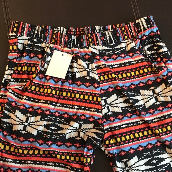 Boho Bell Leg Aztec Print Pants - Picture 2 of 4